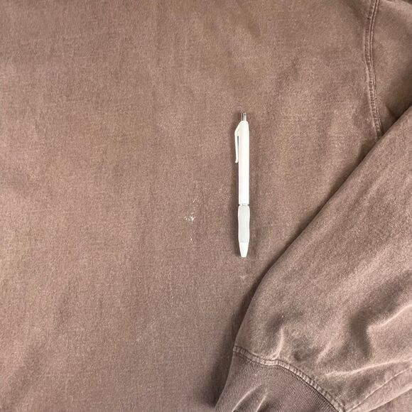 Carhartt Shirt 4X Washed Brown Workwear Streetwear Rugged Urban Long Sleeve Tee - Picture 12 of 15